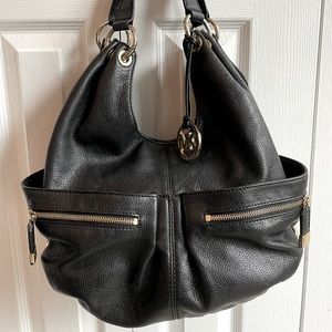 Michael Kors MK Black Leather Large Layton Hobo